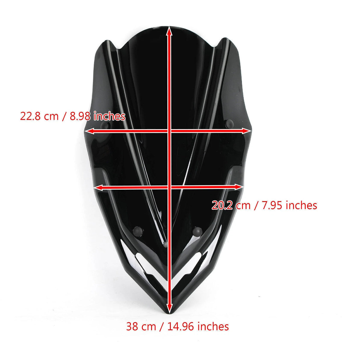 Windshield Protector for Kawasaki Z900 (2017–2019) WIN-K252-BLK Black