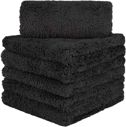 Set of 4 Premium Microfiber Towels for Car Drying, Detailing, Polishing