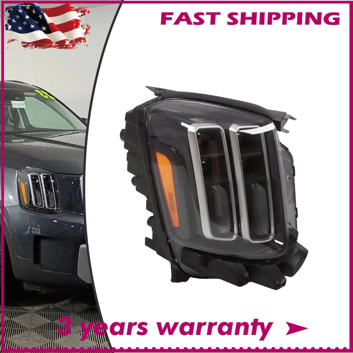 Full LED Headlamp for Kia Telluride (2023–2024) 92102S9500 RH
