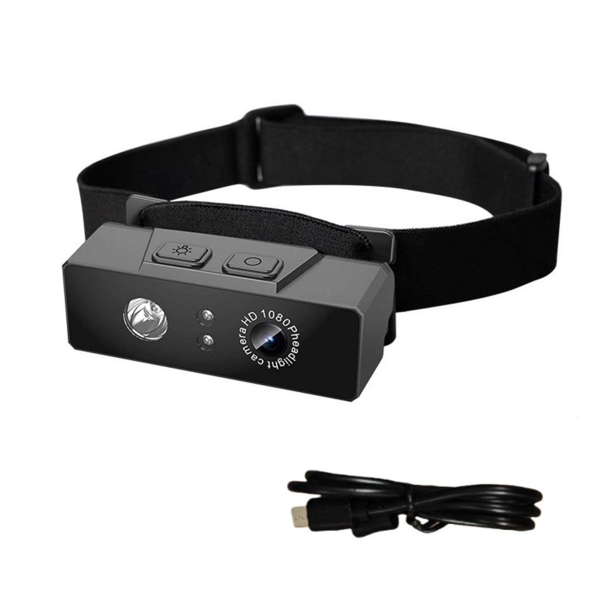 2 in 1 Head-mounted Sport Camera for Universal Use (1080P HD, Night Vision, LED)