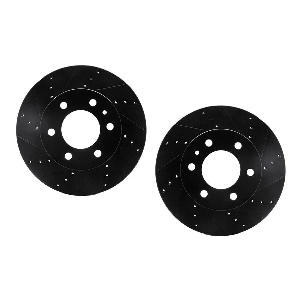 Rotor Set Front for Volkswagen Crafter (2016–2017) ALX-PAU-DF-8002-40074-CLA7, Drilled and Slotted, Black