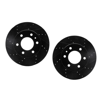 Rotor Set Front for Volkswagen Crafter (2016–2017) ALX-PAU-DF-8002-40074-CLA7, Drilled and Slotted, Black