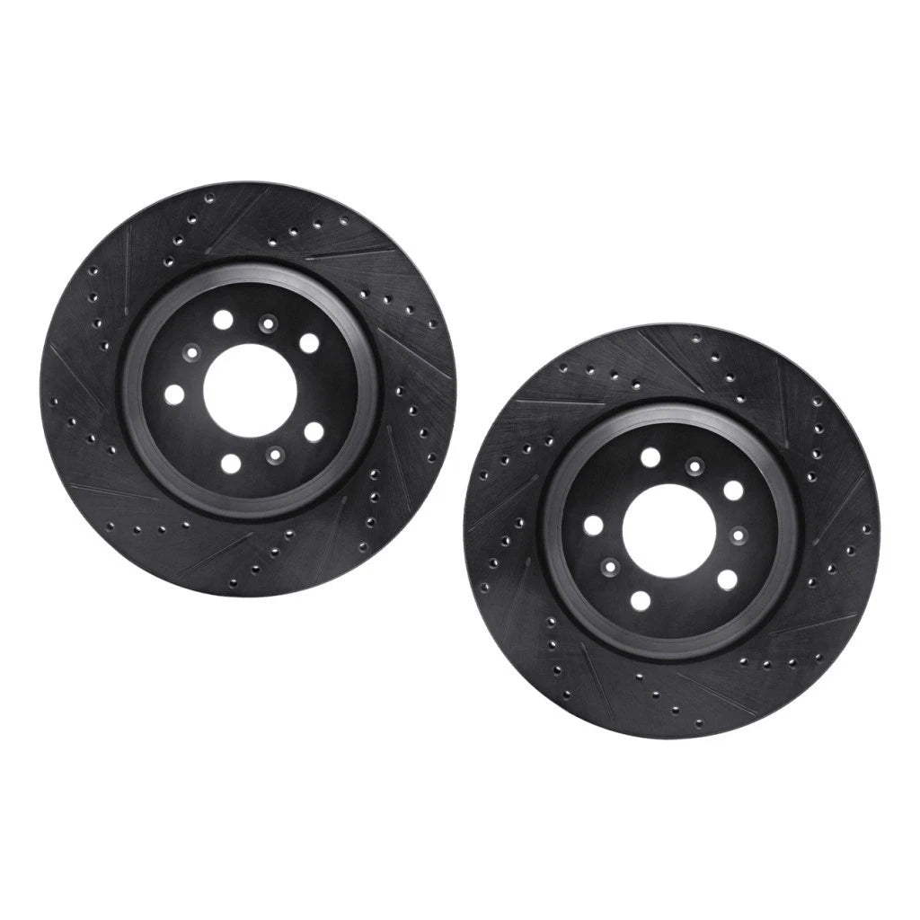 Set of 2 Drilled and Slotted Rotors for Buick Allure/LaCrosse (2008–2009) ALX-PAU-DF-8002-46000-CLA2