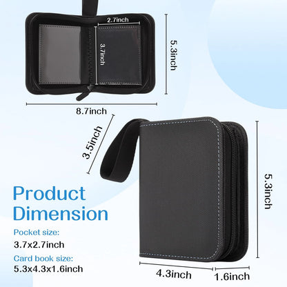 Pocket Card Binder for Collectible Trading Albums (Single Small, Black)
