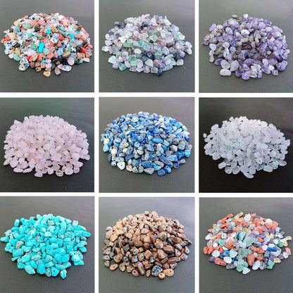 400pcs Multicolor Natural Chip Stone Beads 5-8mm