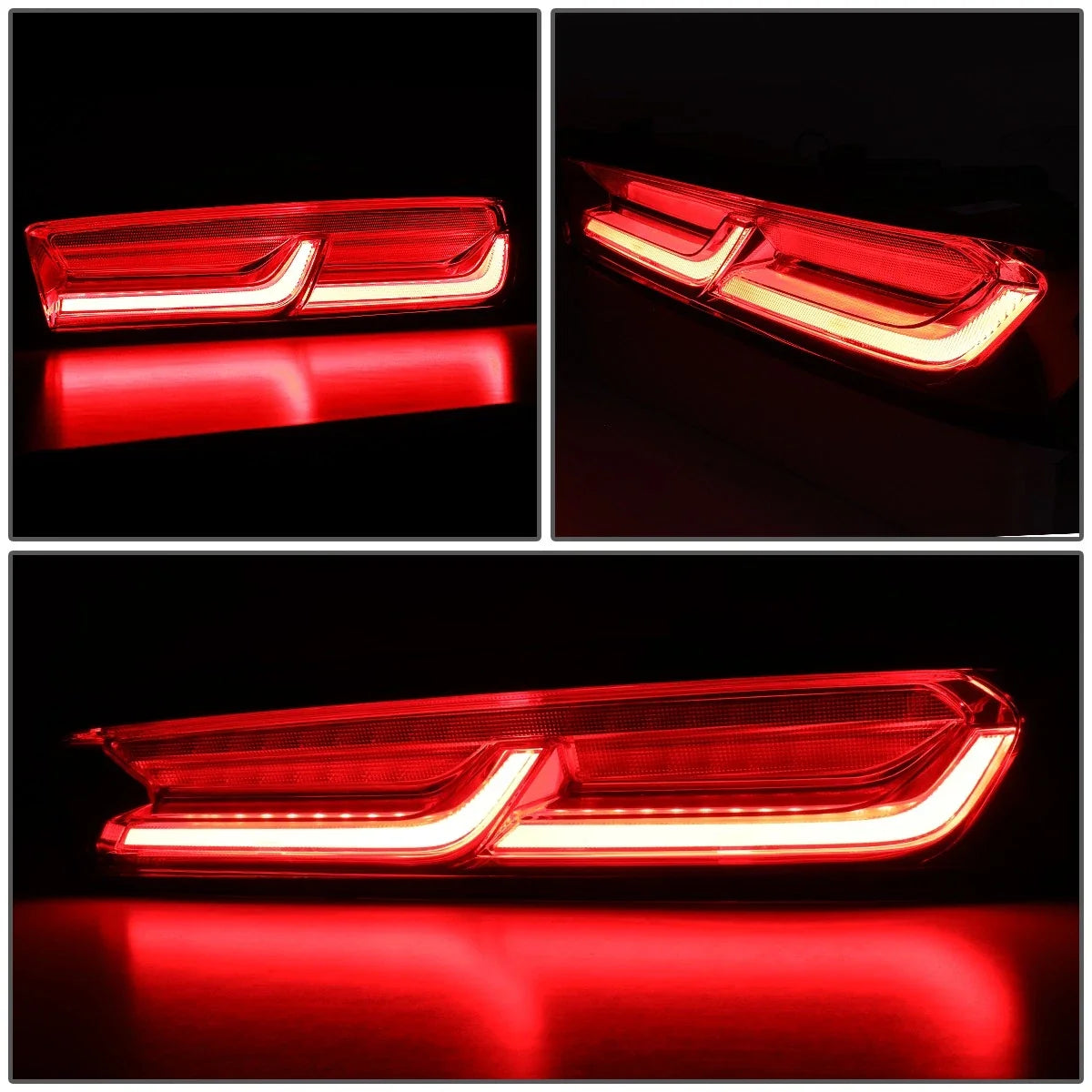 LED Sequential Turn Signal Tail Brake Light Lamps for Chevy Camaro (2016–2018)