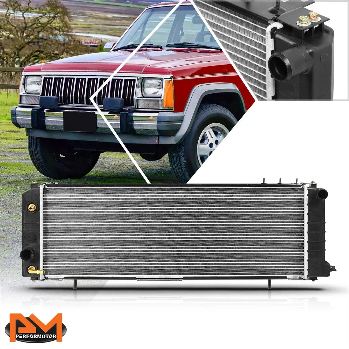 Aluminum Radiator DPI-78 for Jeep Cherokee Comanche Wagoneer (1984–1990)