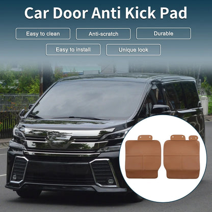 2X Car Door Anti Kick Pad Sticker for Toyota Vellfire Alphard (2015–2020) Brown