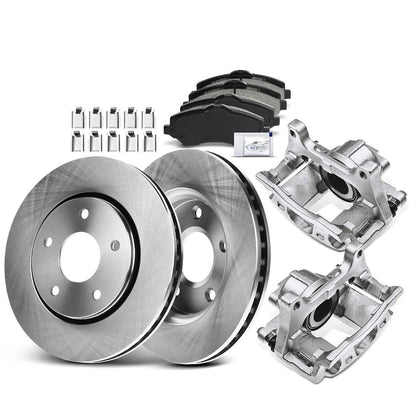 2X Front Brake Kit with Calipers for Dodge Journey (2009–2012) 18105007, R53051, 12167069