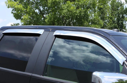 AVS Chrome Rain Guards for Silverado & GMC Sierra Crew Cab (2019–2025) 684804