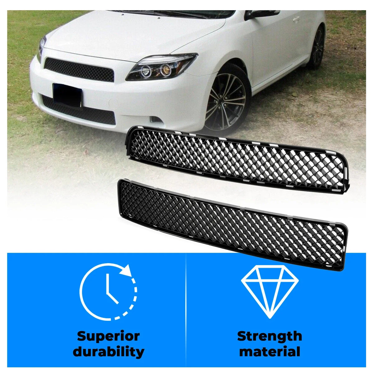Front Upper and Lower Hood Grille Mesh Grill for Scion tC (2005–2010)