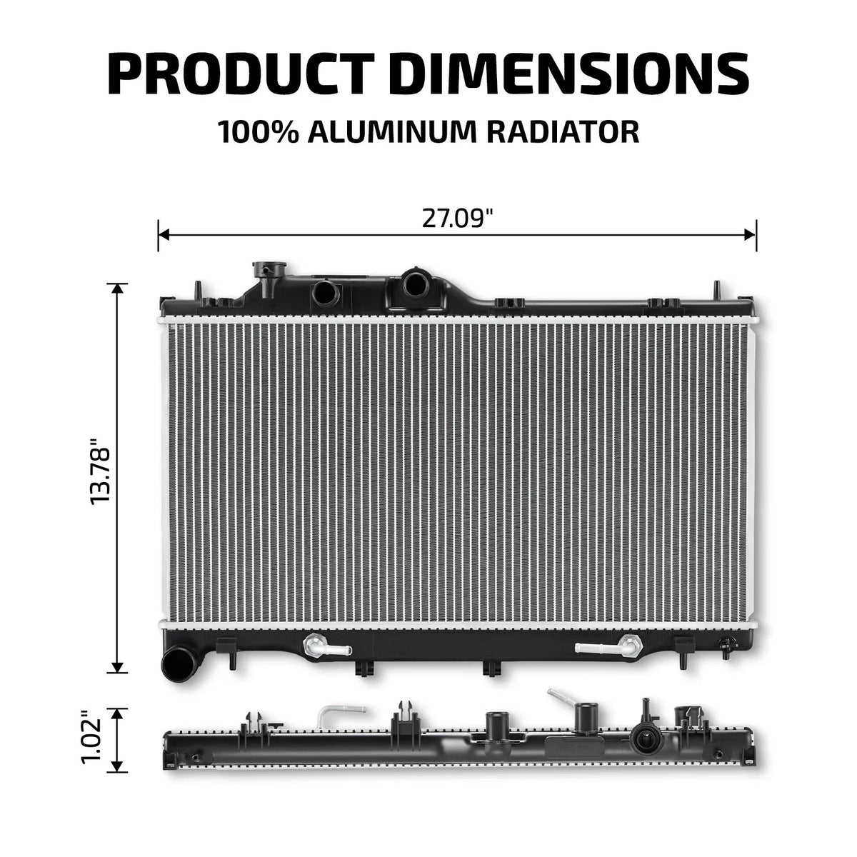Aluminum Radiator for Subaru Legacy Outback 3.6L (2015–2019) 13460