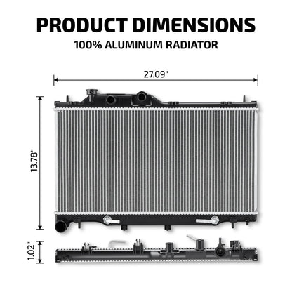 Aluminum Radiator for Subaru Legacy Outback 3.6L (2015–2019) 13460