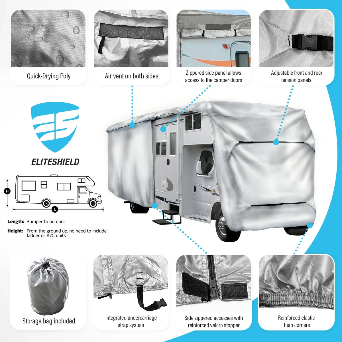 Camper Cover for Jayco Redhawk 31XL (2016–2023) Durable Breathable