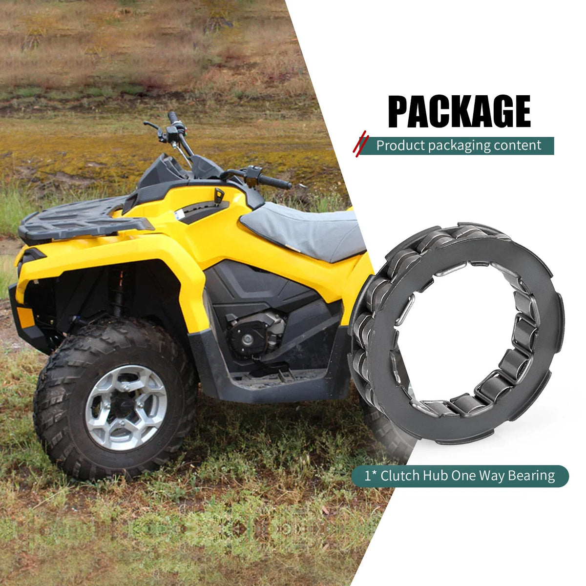 One Way Starter Clutch Bearing for Yamaha Kodiak Grizzly 400 450 (1993–2006) 5GH-16664-00-00