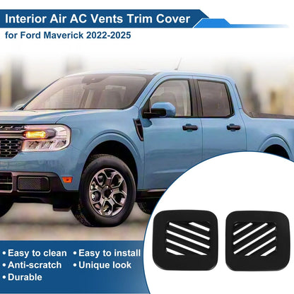 Air Condition Outlet Vent Trim Cover Frame for Ford Maverick (2022–2025) Matte Black