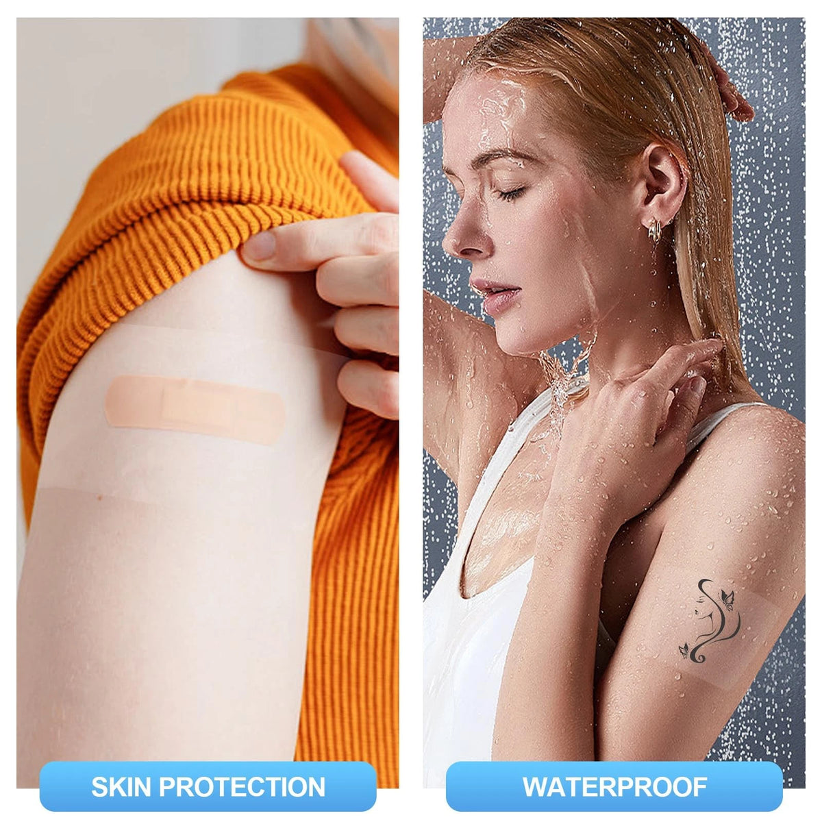 50 Pieces Transparent Stretch Adhesive Bandage Large Waterproof Film