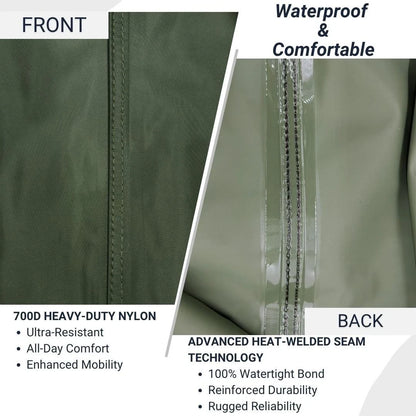 Fishing Waders with Boots for Men & Women (700D Nylon, Waterproof)