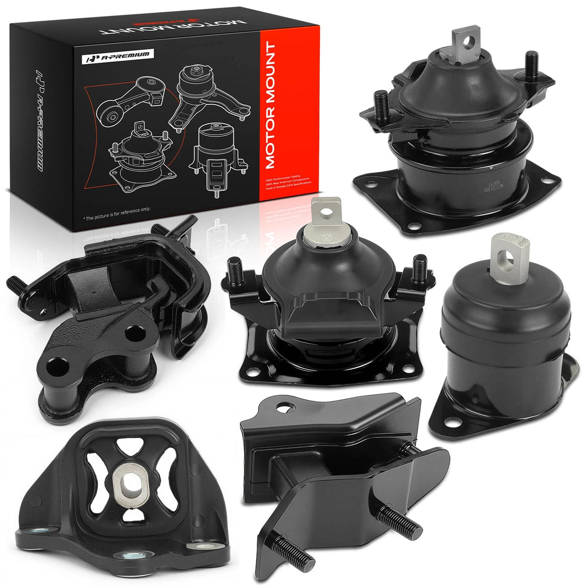 Set of 6 Engine Motor & Trans. Mounts for Acura TSX (2004–2008) EM-9440, 50830SEAE12, 50830SEAE14, 50820SDAA01, 50820SDAA11