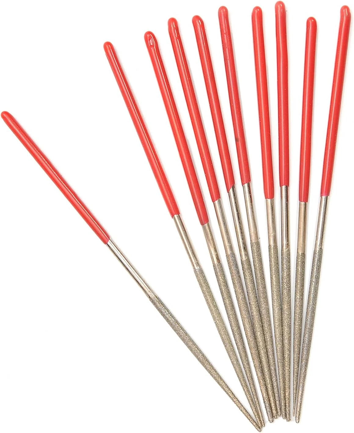 Set of 10 Mini Diamond Needle Files 2mm x 100mm