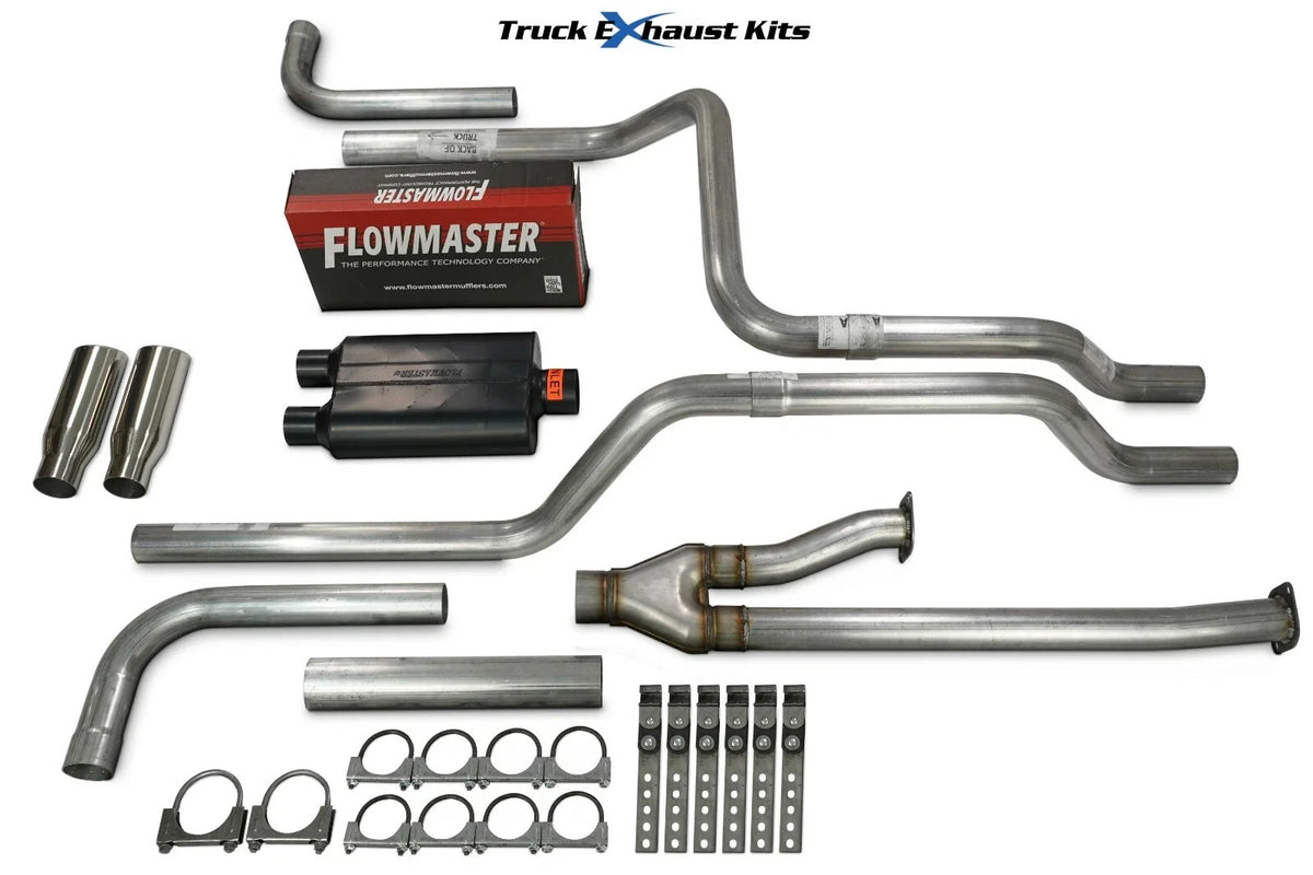 2.5" Dual Exhaust Kit for Toyota Tundra (2014–2021) 40 Series Side Rolled Tip
