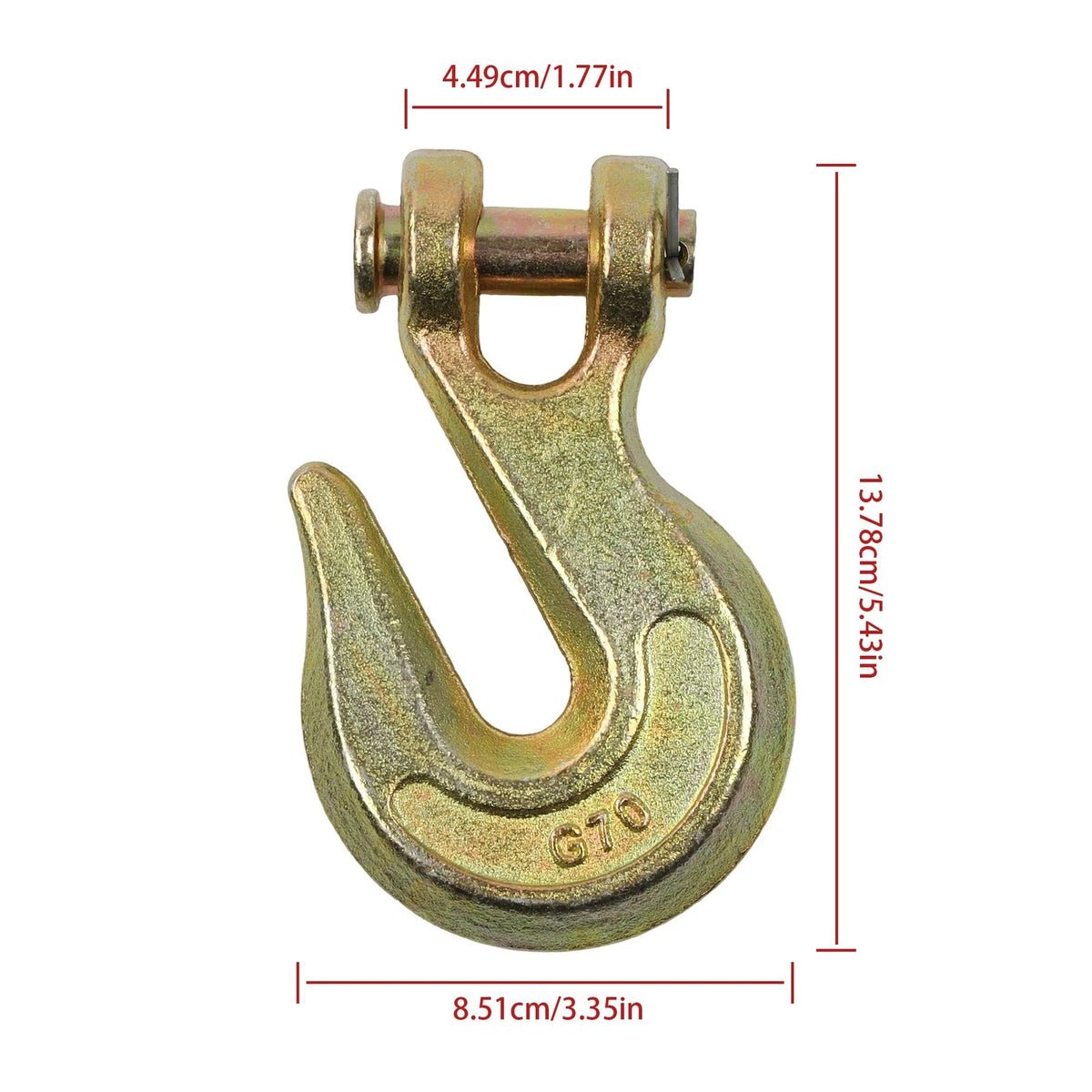 Set of 10 Chain Hooks 1/2" G70, 11,300 lbs Working Load