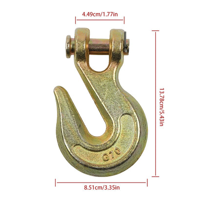 Set of 10 Chain Hooks 1/2" G70, 11,300 lbs Working Load