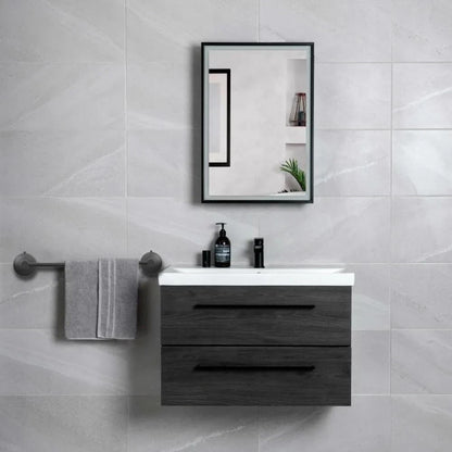 Suction Cup Towel Bar for Bathroom 17 Inch Matte Black