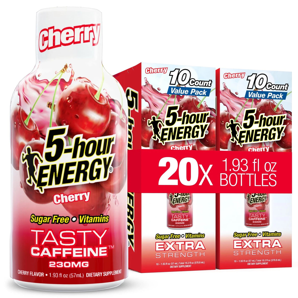 5-Hour Energy Cherry Flavor (20 Count) 1.93 Fl Oz Bottles