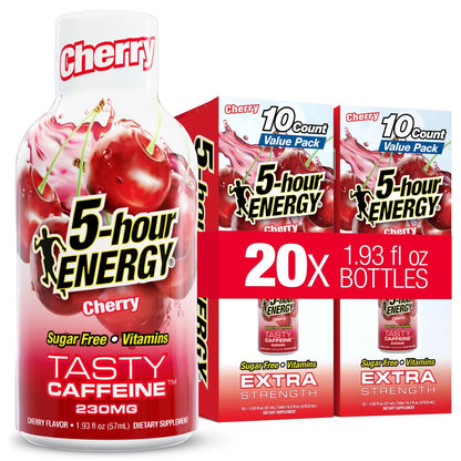 5-Hour Energy Cherry Flavor (20 Count) 1.93 Fl Oz Bottles
