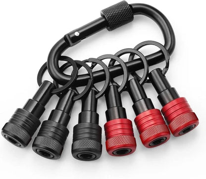 6pc Enhanced Non-Slip Bit Holder Set for 1/4 Inch Drill
