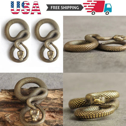 Copper Bronze Snake Keychain Decoration