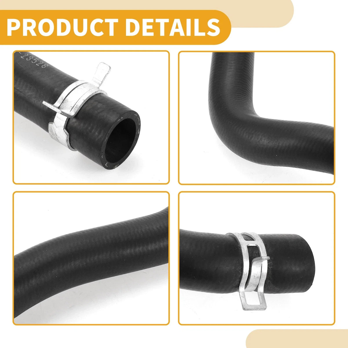 Radiator Hose for Ford Fiesta (2009–2024) No.C1B18B274AC Rubber Black