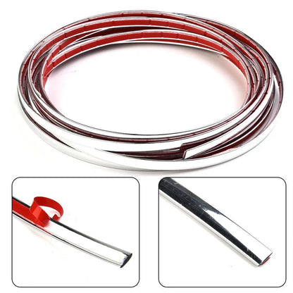 Chrome Polished Trim Tape 5M Length 8mm for Automotive Applications
