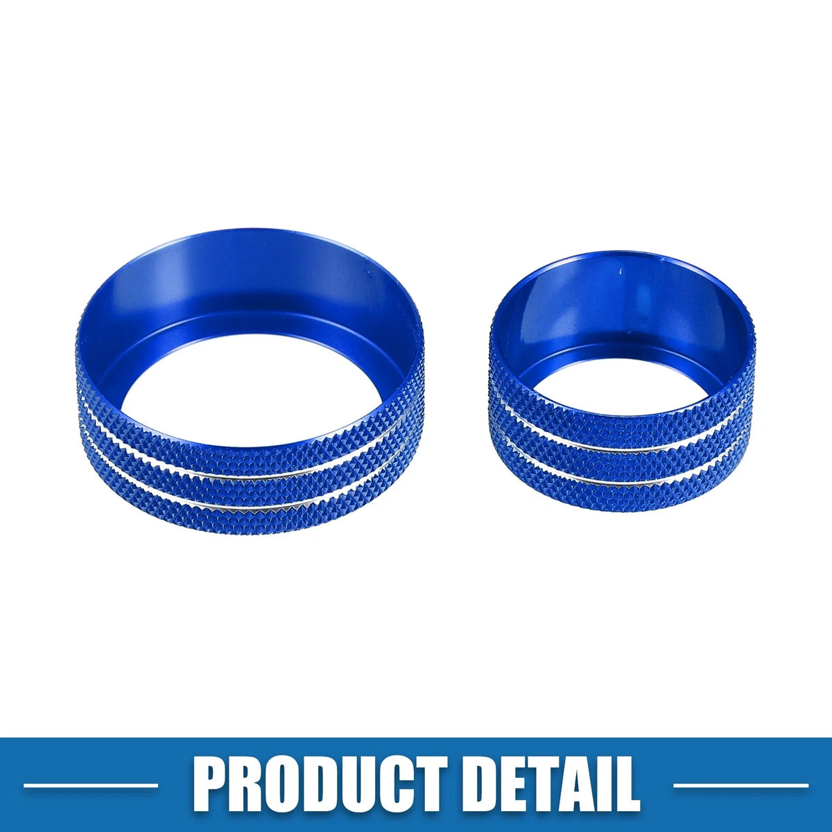 Set of 3 AC Audio Volume Knob Ring Covers for Chevy Malibu (2017–2022) Blue