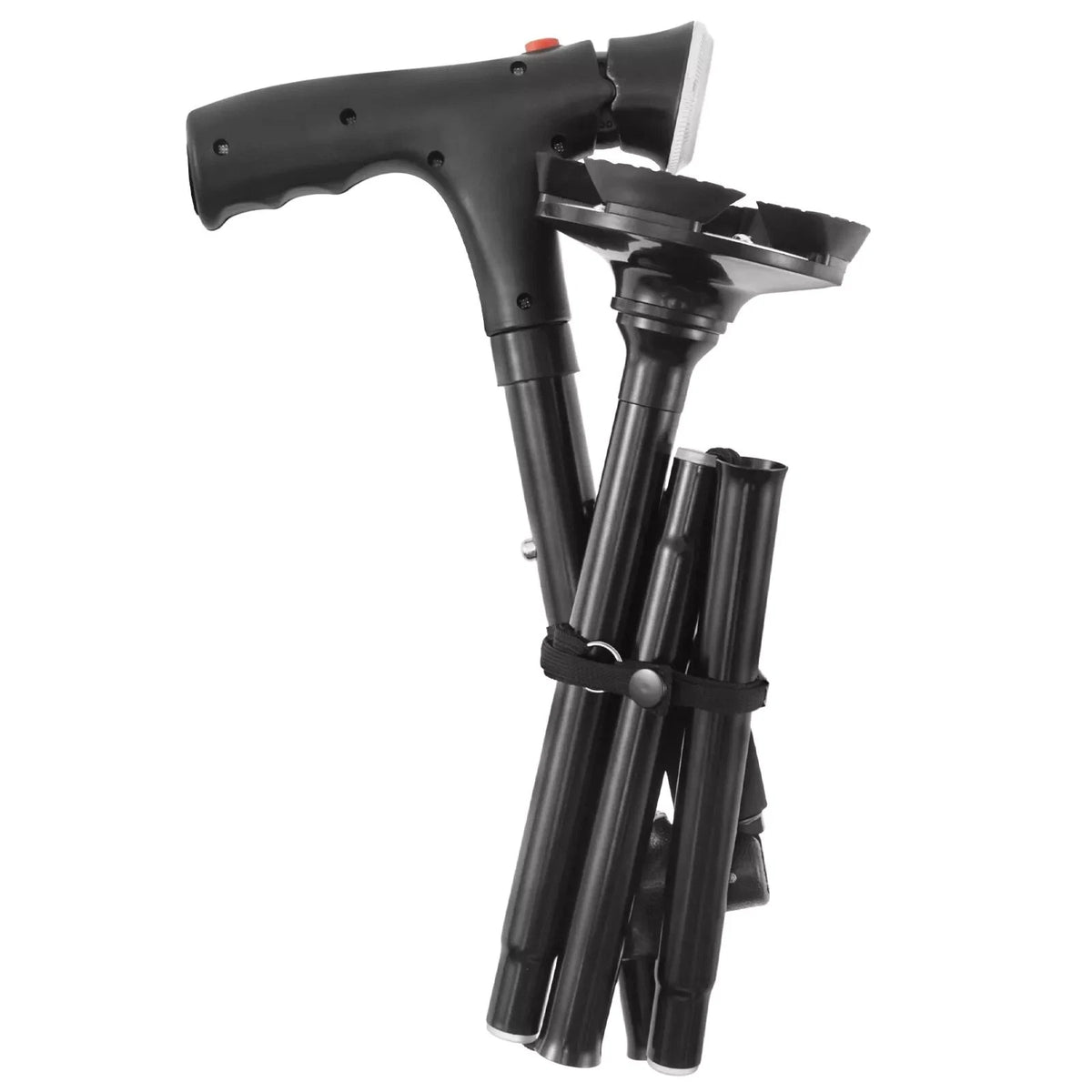Height-Adjustable Walking Cane with Side Handle Support (250lbs Capacity)