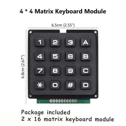 2X 4x4 Matrix Array Keypad Module for MCU