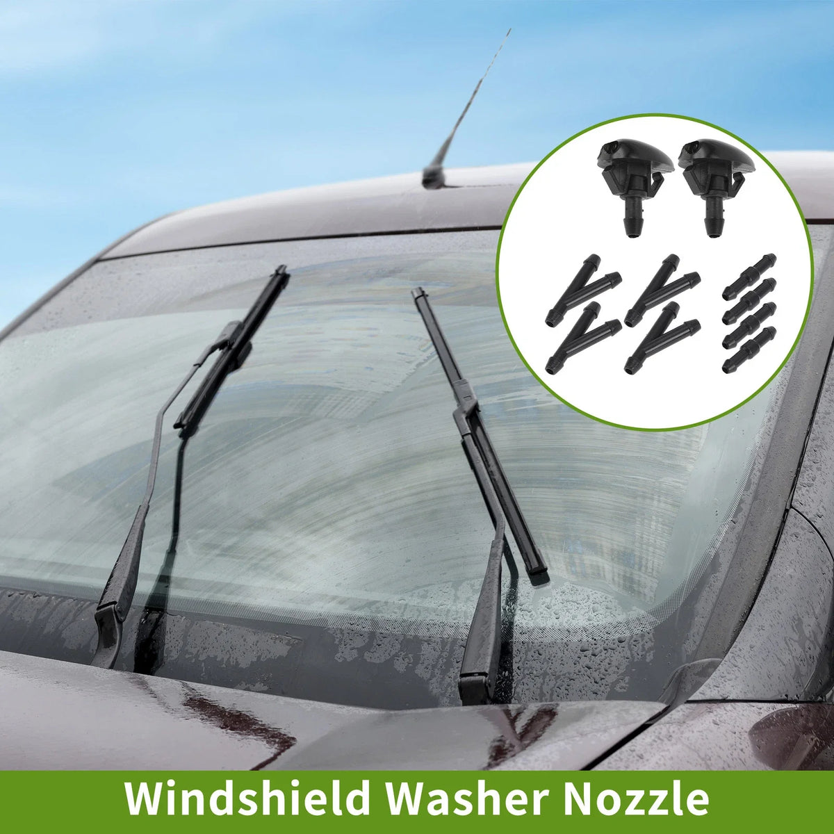 Windshield Washer Nozzle with Hose Connector for Nissan (No. 289313S500)