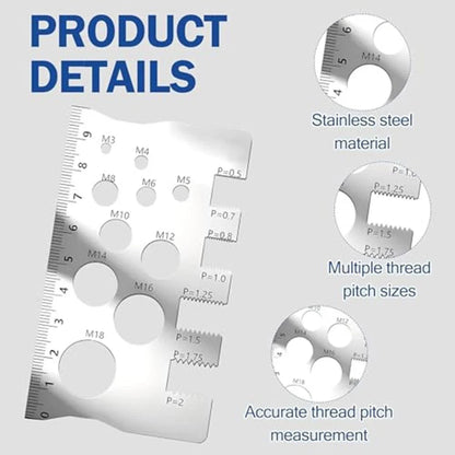Stainless Steel Thread Gauge Kit for Home and Workshop