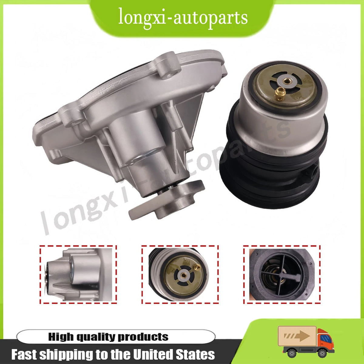 Water Pump & Coolant Thermostat for Panamera Macan Cayenne (2010–2023) 948-106-034-01, 94810603301