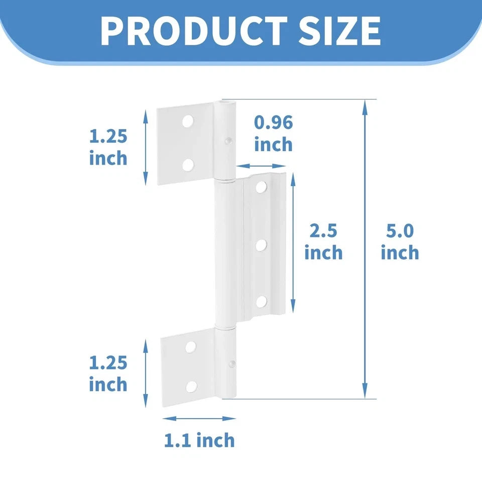 3X Storm Door Hinge for White Aluminum (1/8 inch Grooved Center)
