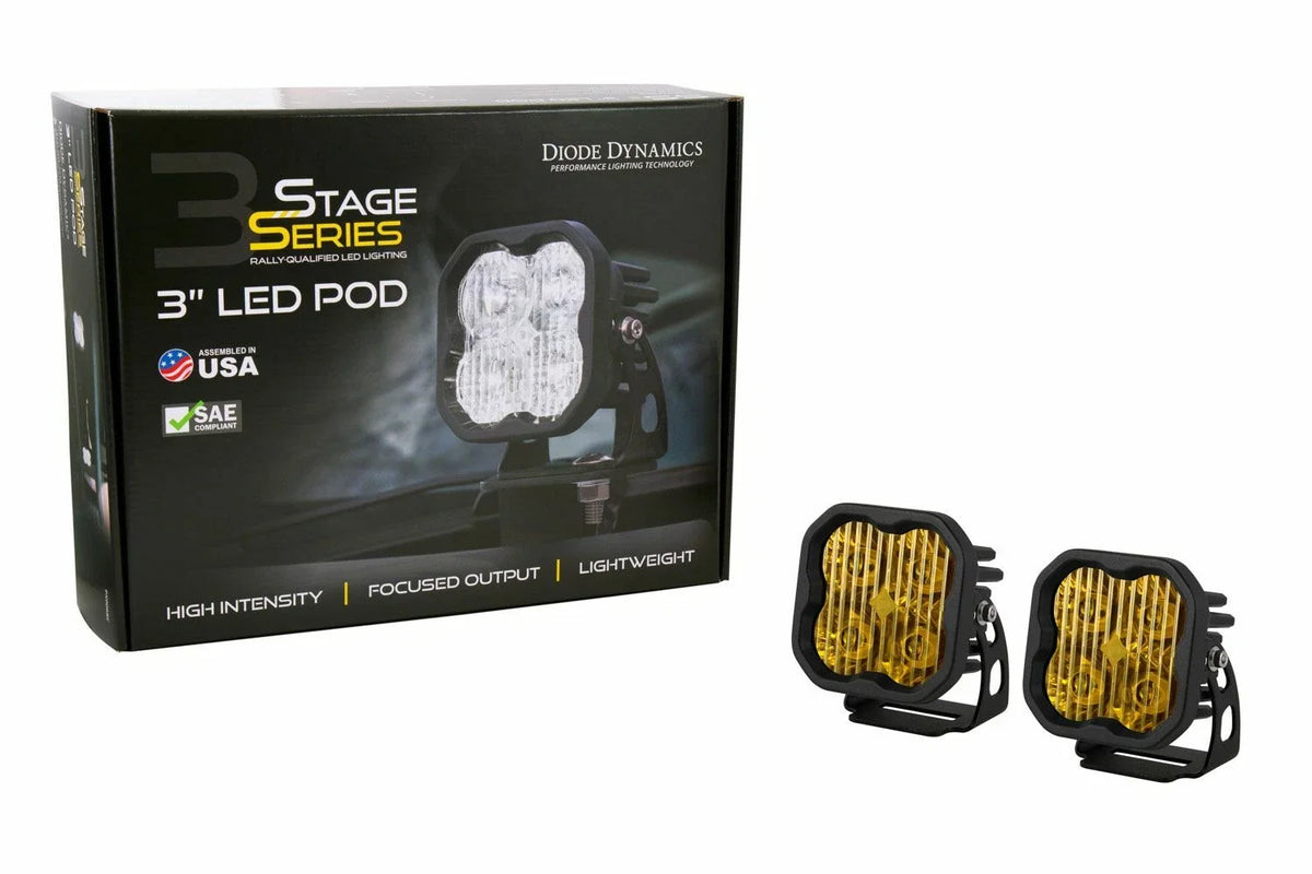 Stage Series SAE DOT Yellow Sport Fog LED Pods with ABL for Ford (2007–2014)