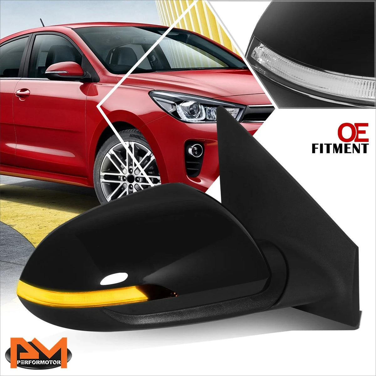 Power Heated Turn Signal Side Mirror Right for Kia Rio (2018–2020)