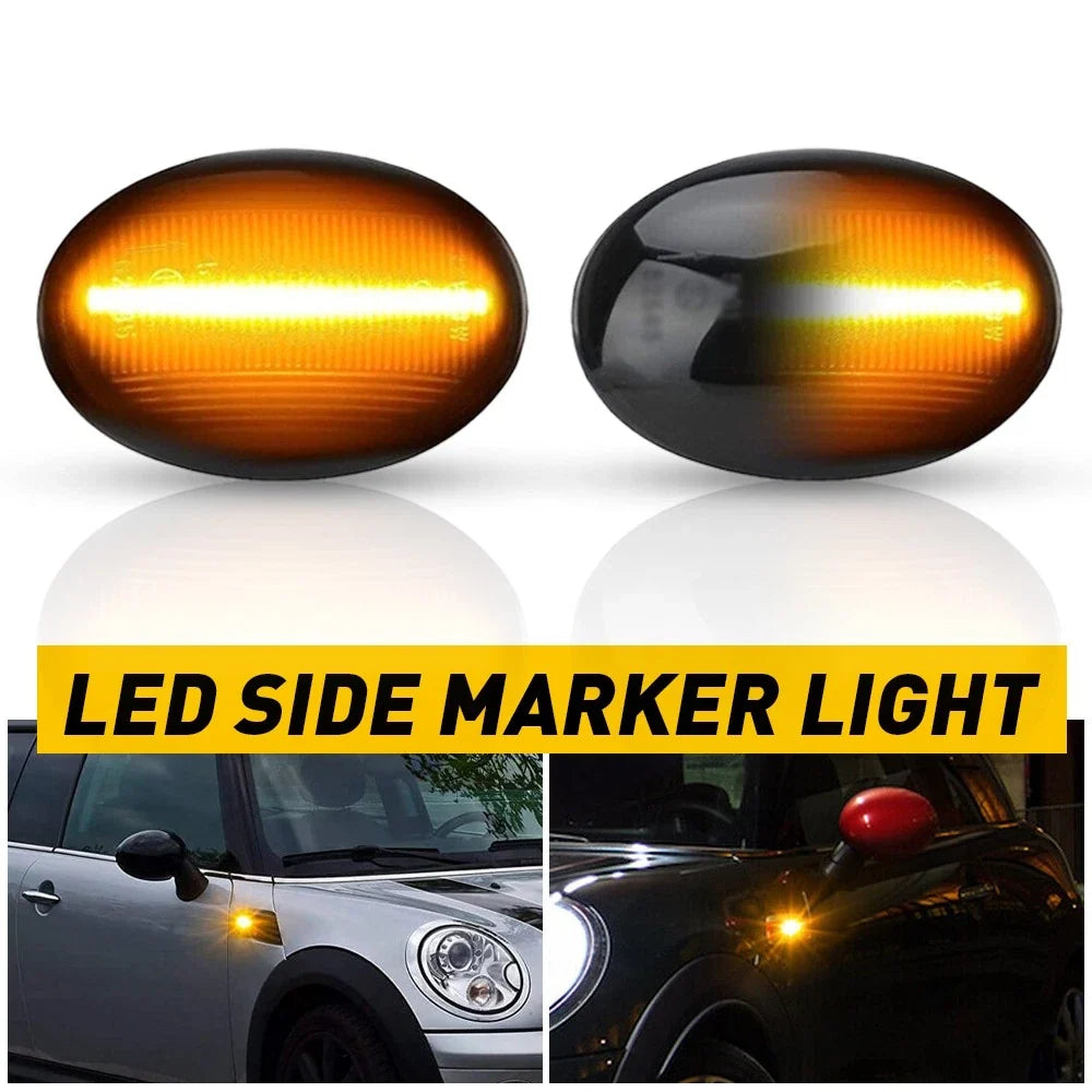 Dynamic LED Side Marker Fender Light for Mini Cooper R55 R56 R57 R58 R59 (2007–2015)