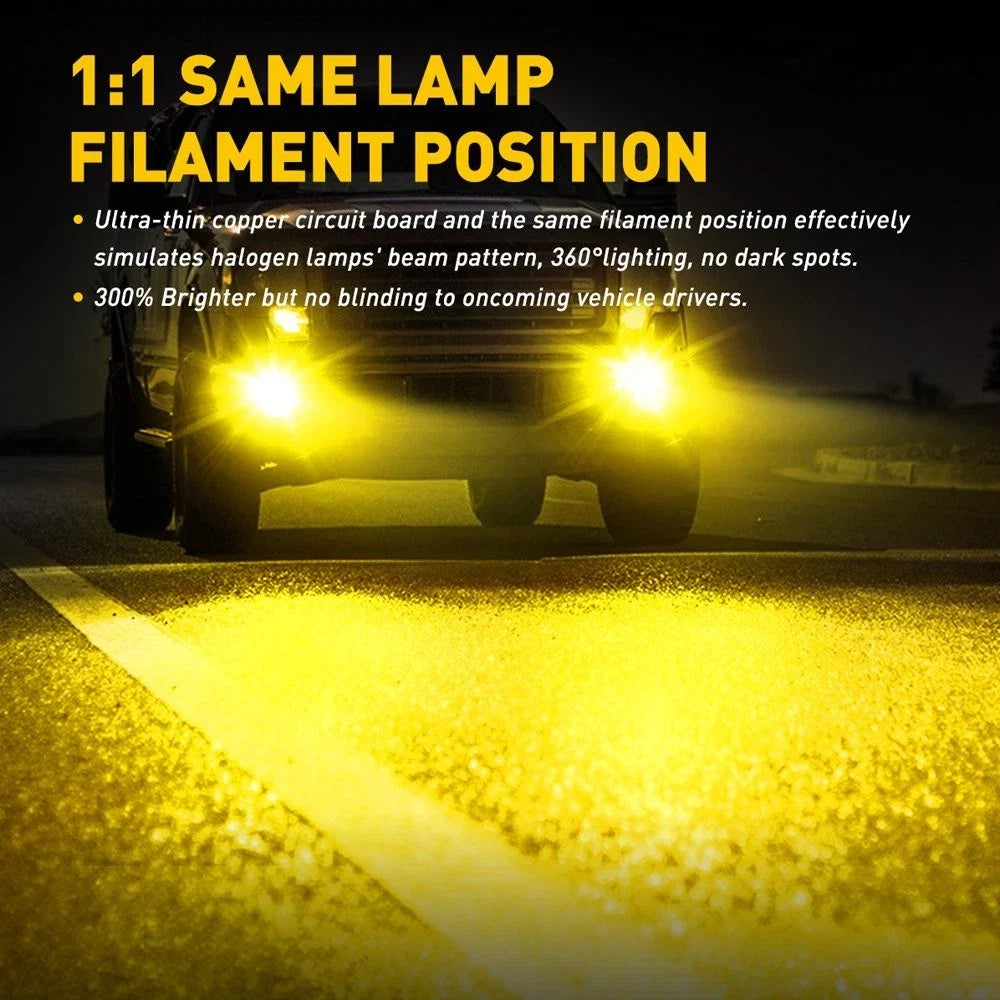 AUXITO 5202 LED Fog Driving Light Bulb for - 3000K Golden Yellow