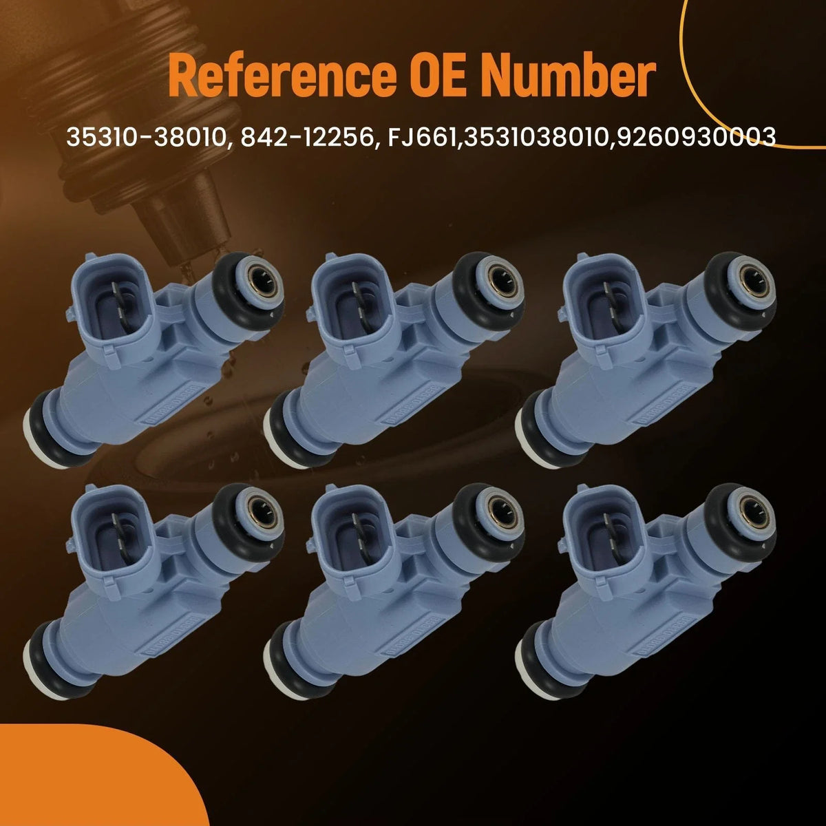 Set of 6 Fuel Injectors for Hyundai Sonata, Kia Magentis (2000–2005)