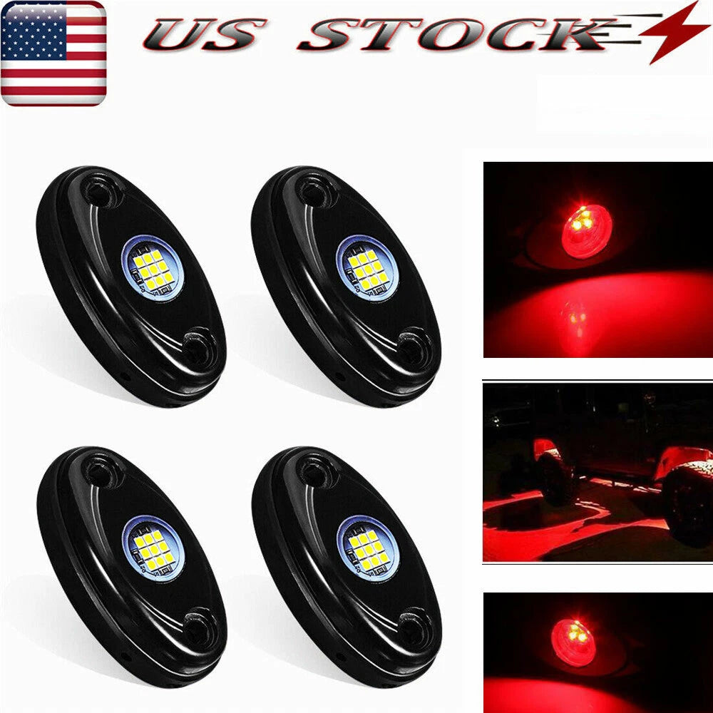 4X Red LED Rock Lights for Jeep (SM-A-SY0725)