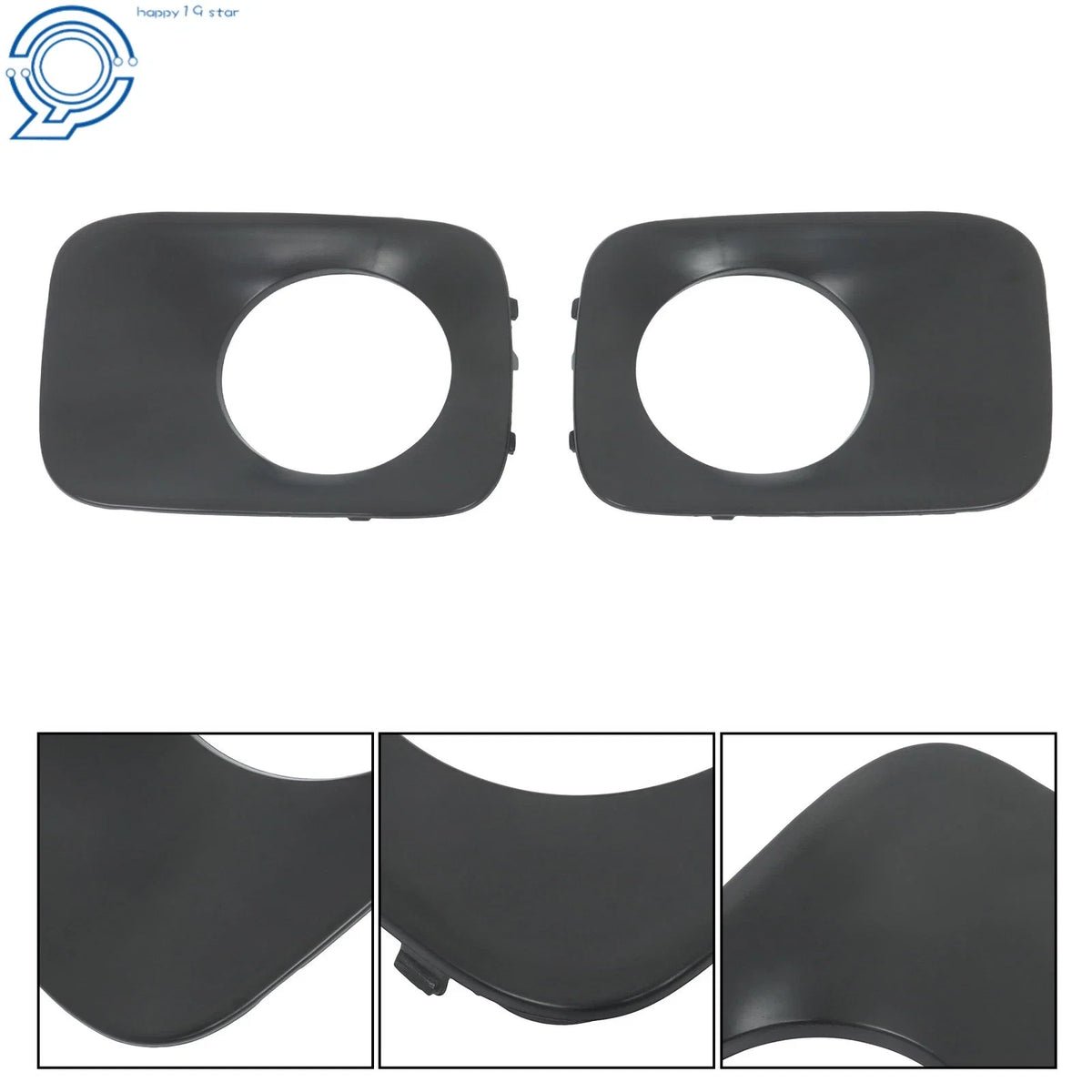 Set of 2 Primed Plastic Fog Light Covers for Honda Pilot (2009–2011)