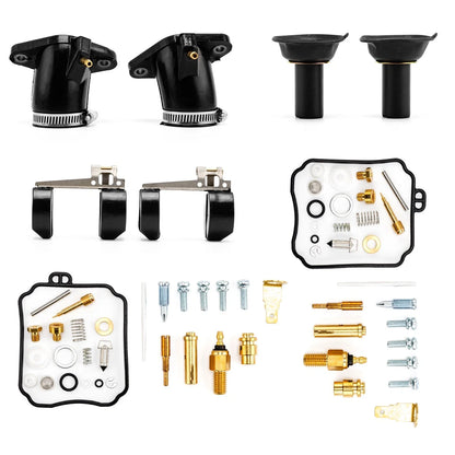 Carburetor Repair Rebuild Kit w/Intake Manifold for Yamaha V Star XVS650 (1998–2016)