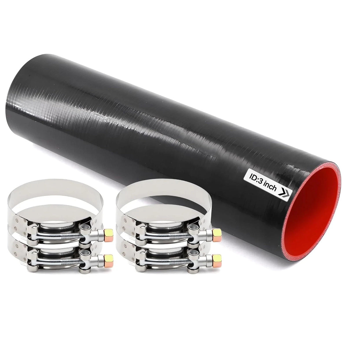 3in x 12in Straight Silicone Coupler Hose for Universal Applications
